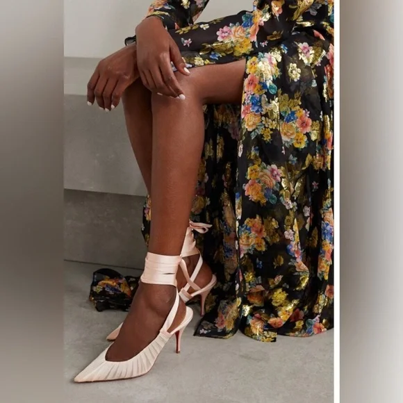 Pink Ballerina Ankle Strap Heels - Picture 2 of 7